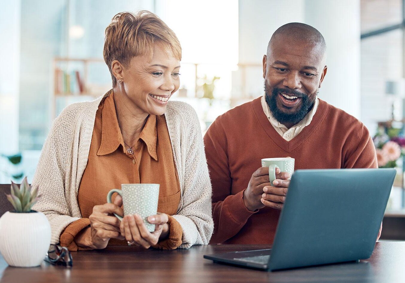 Older couple with laptop