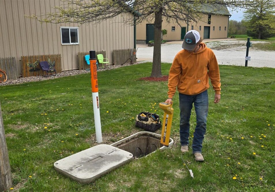 Underground buried fiber optic cable